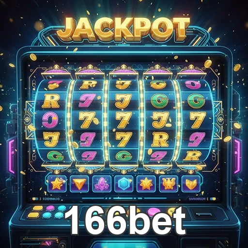 Imagem de caça-níqueis com o logo 166bet, destaque para jogos de slots emocionantes no site 166bet.